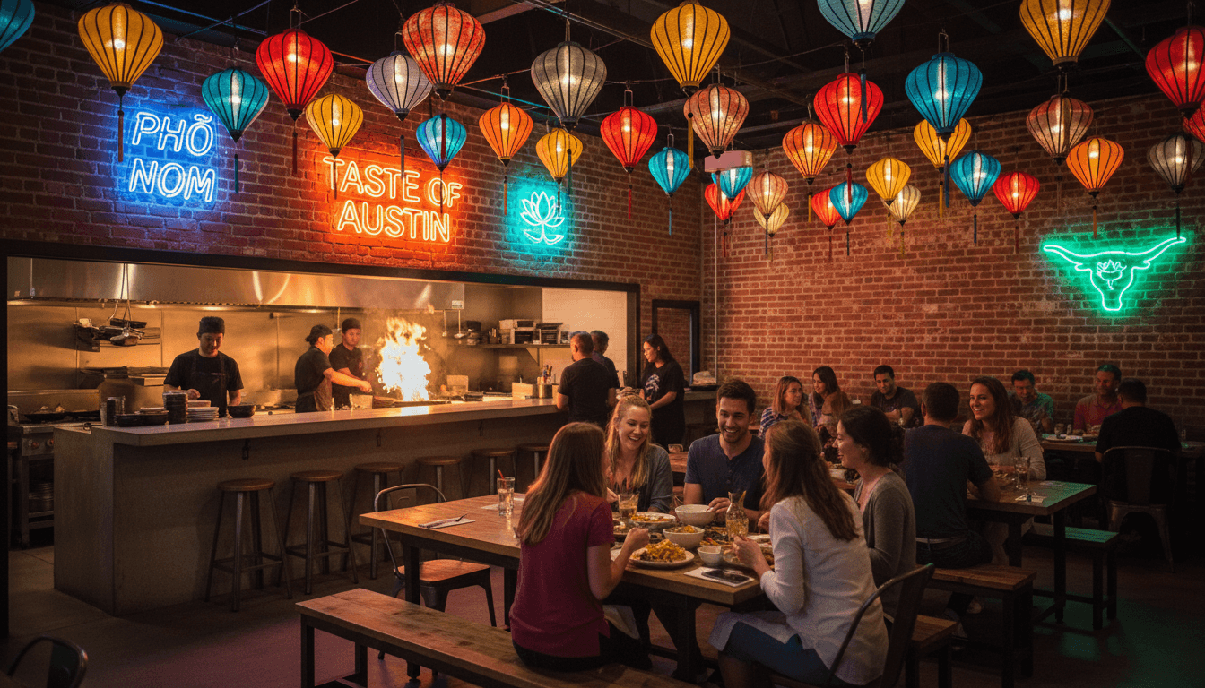 Inside TomTom's restaurant in Austin, TX